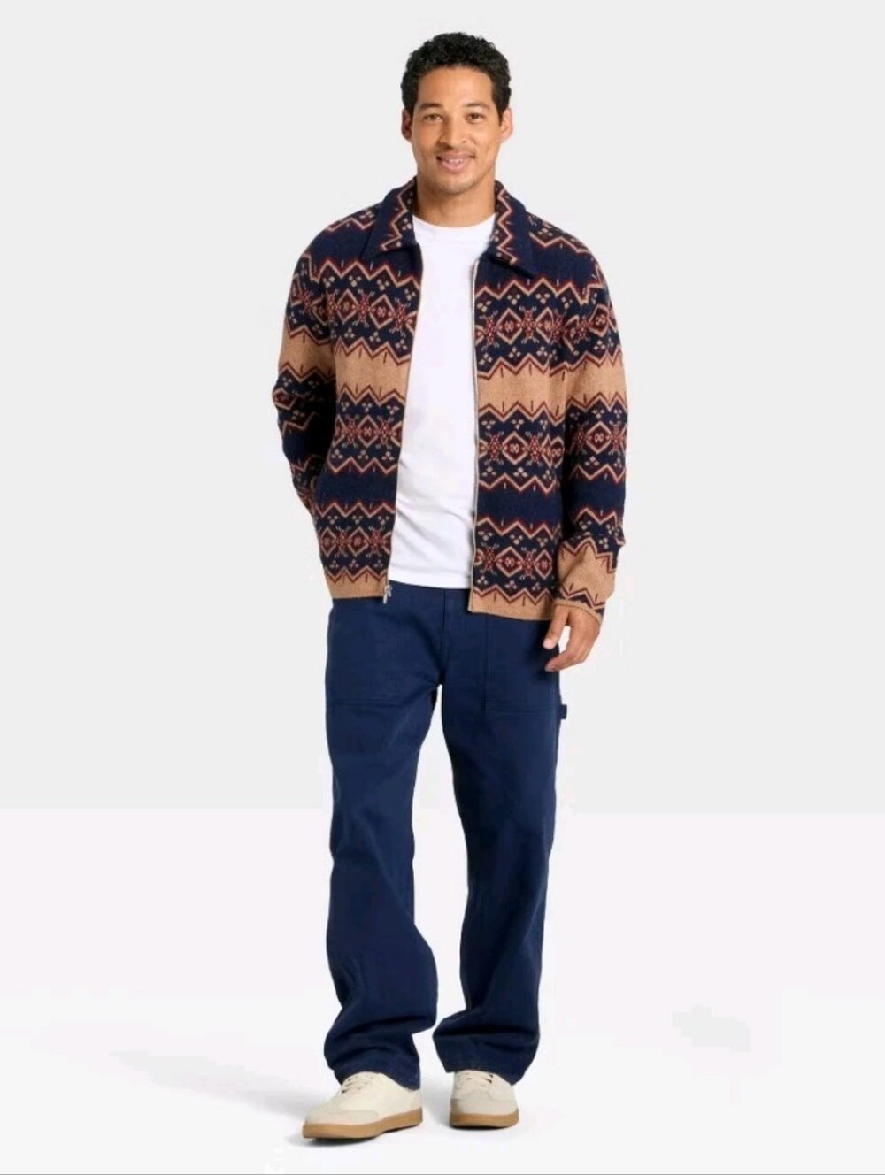 Goodfellow & Co Men's Fair Isle Sweater Jacket